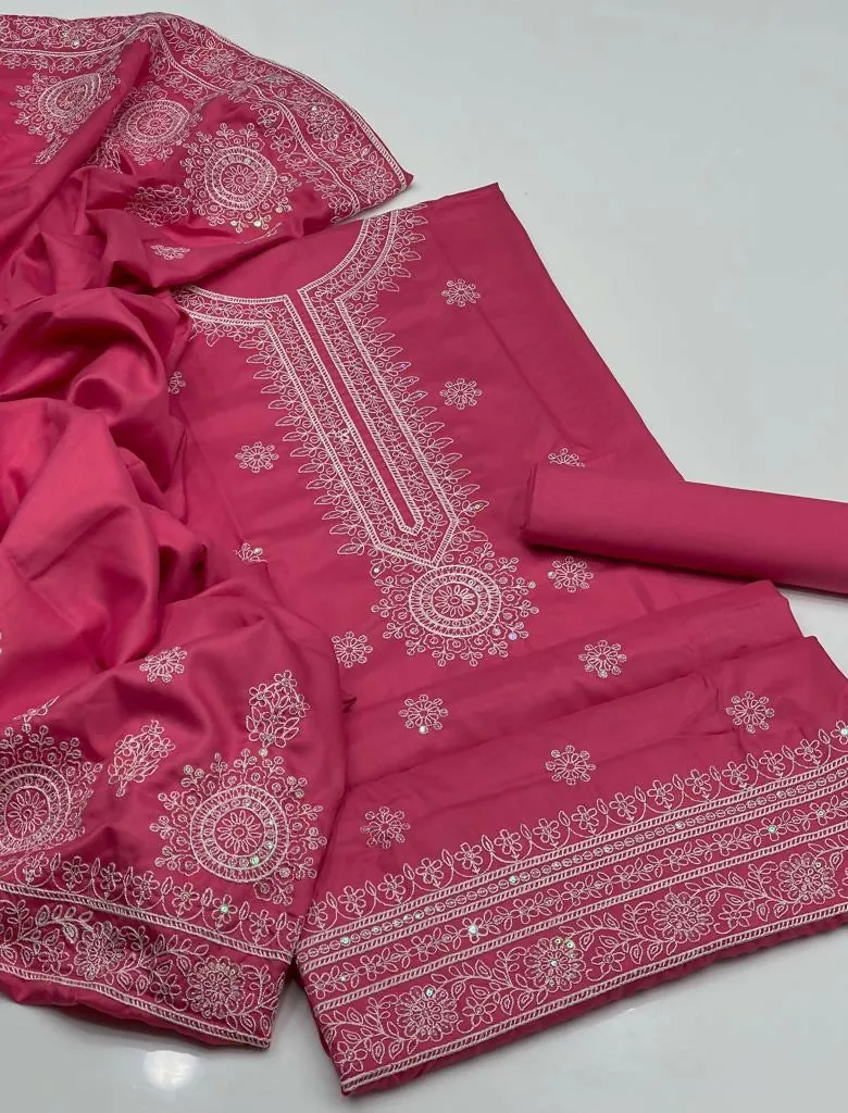 3 PC Unstitched Dhanak Marina Dresses