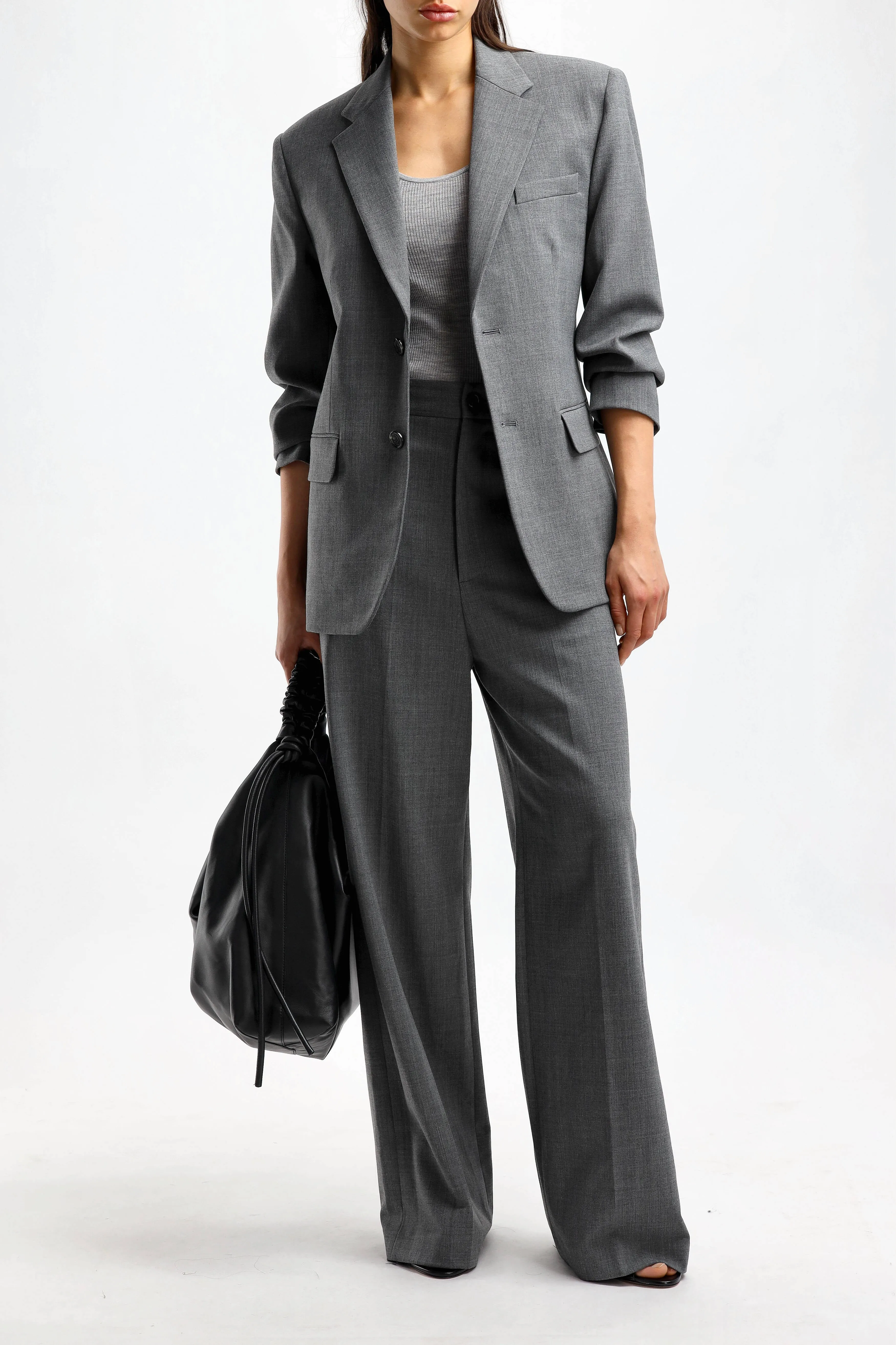 Blazer Boyfriend in Heather Grey
