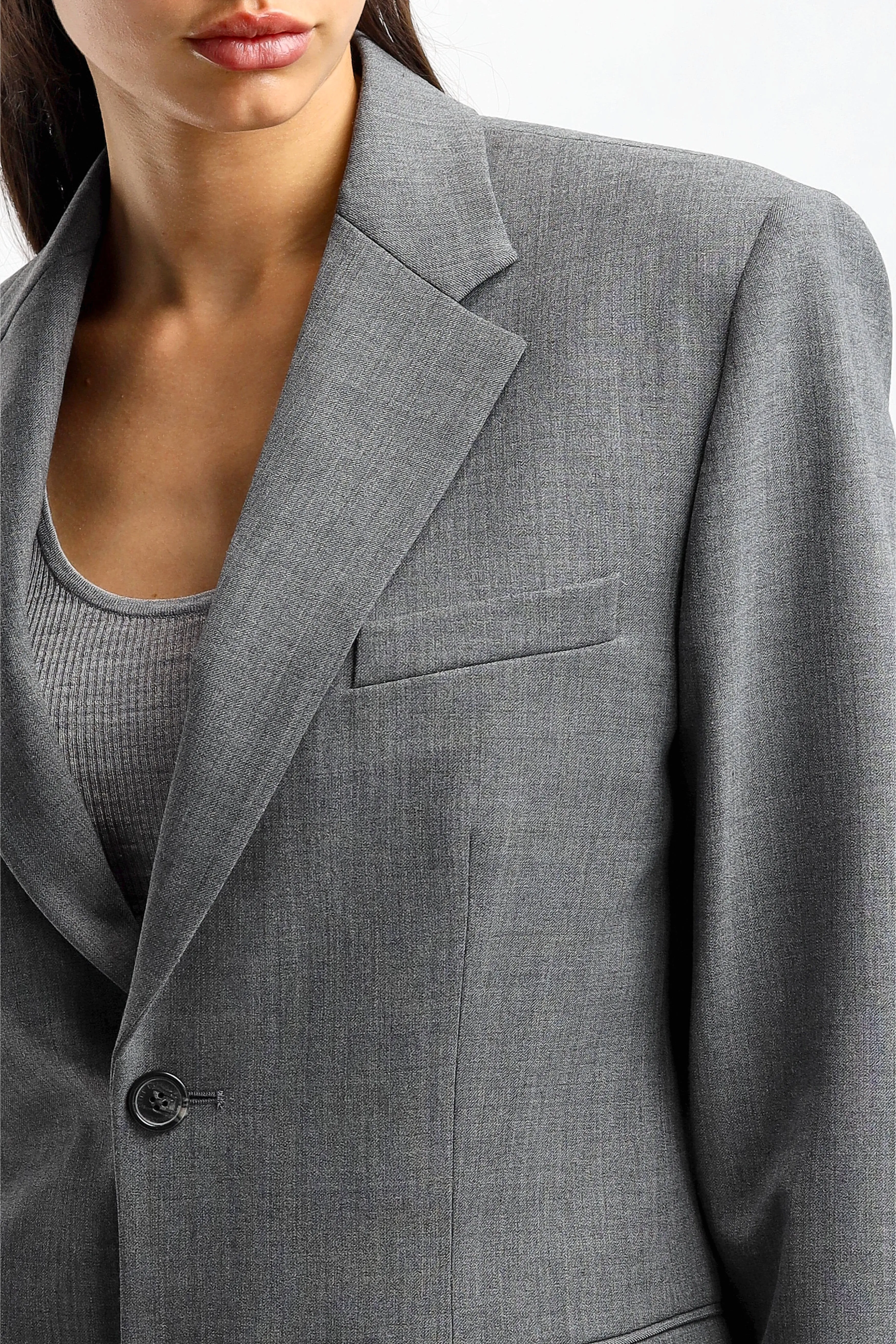 Blazer Boyfriend in Heather Grey