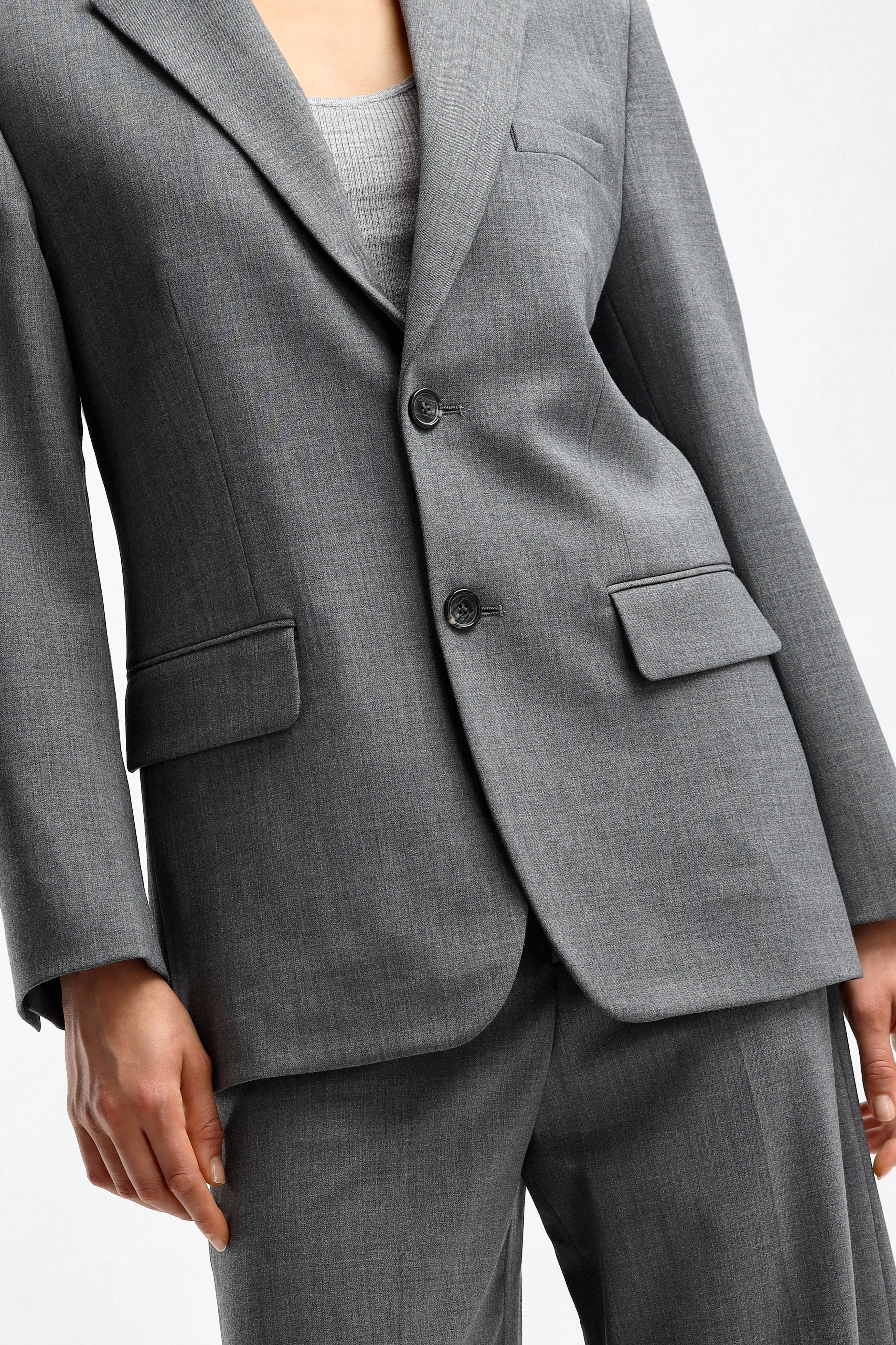 Blazer Boyfriend in Heather Grey