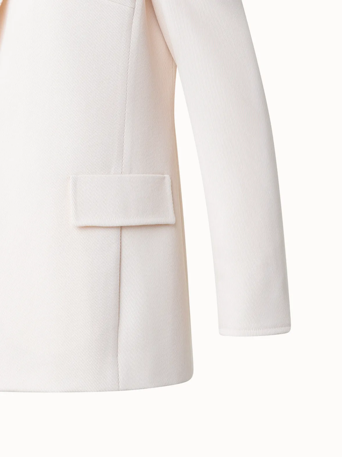 Boyfriend Blazer in Wool Tricotine