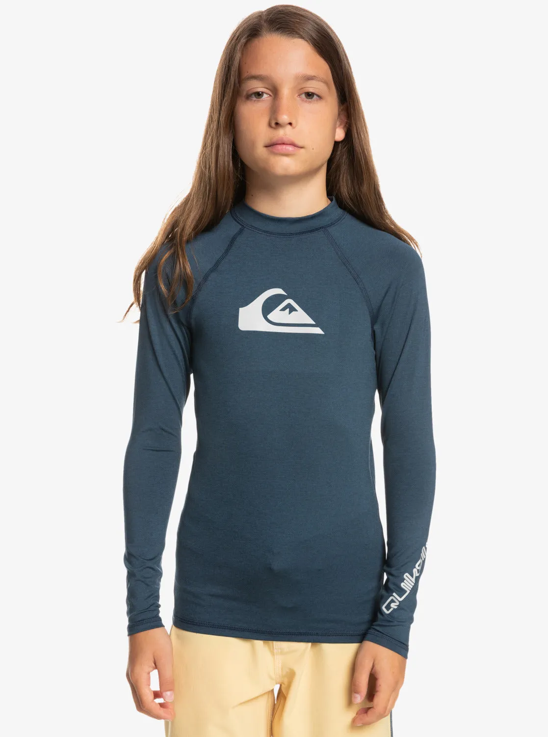 Boys 8-16 All Time Long Sleeve Rashguard - Navy Blazer Heather