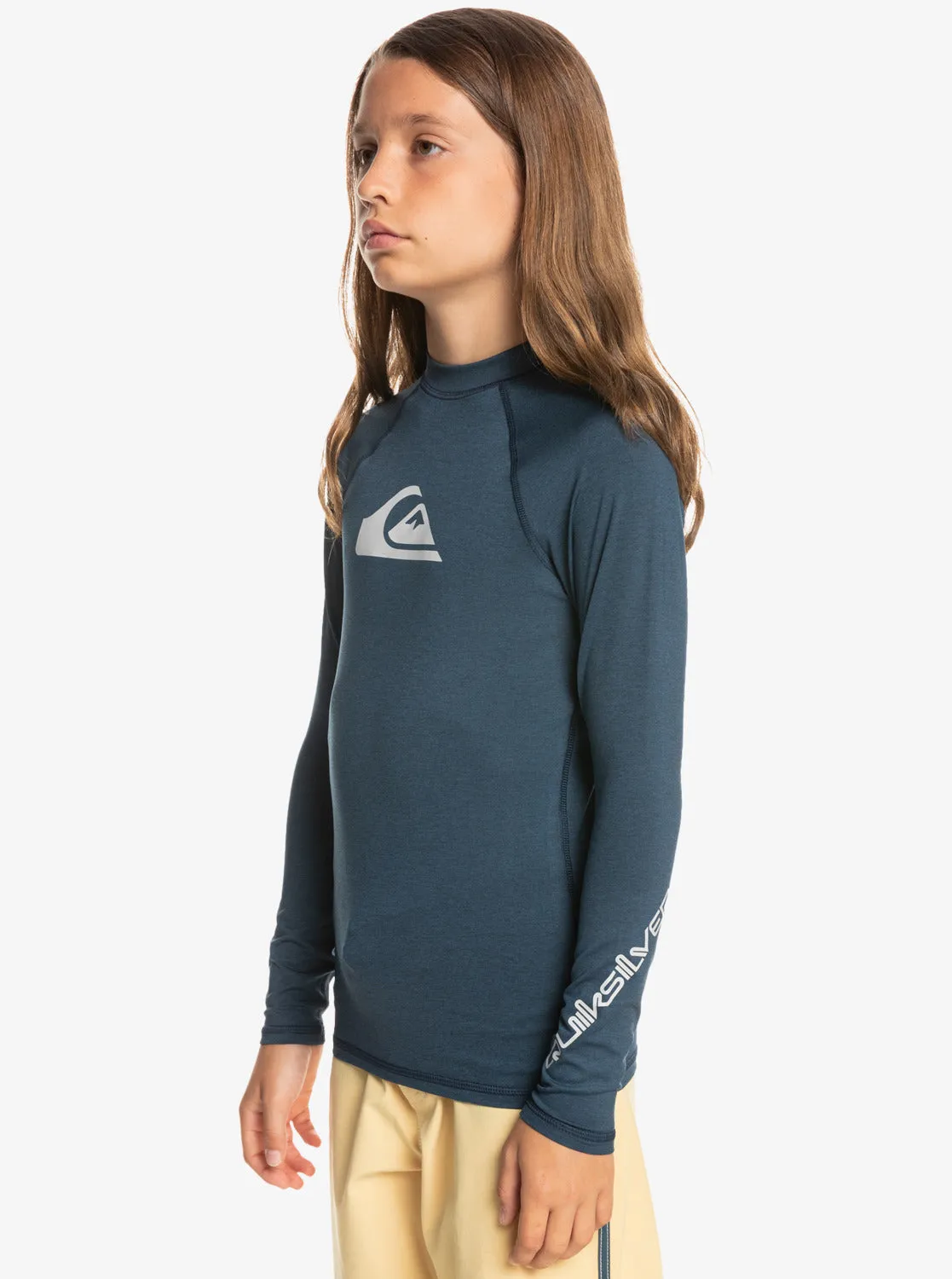 Boys 8-16 All Time Long Sleeve Rashguard - Navy Blazer Heather