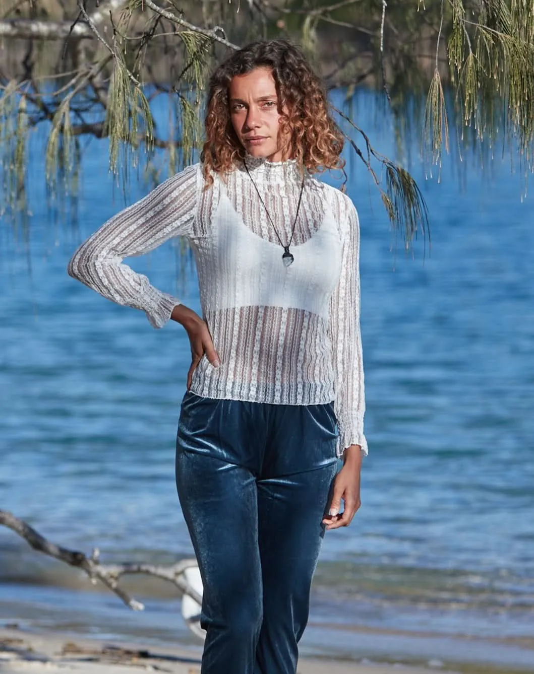 Burlesque Lace Long Sleeve Top - Wholesale