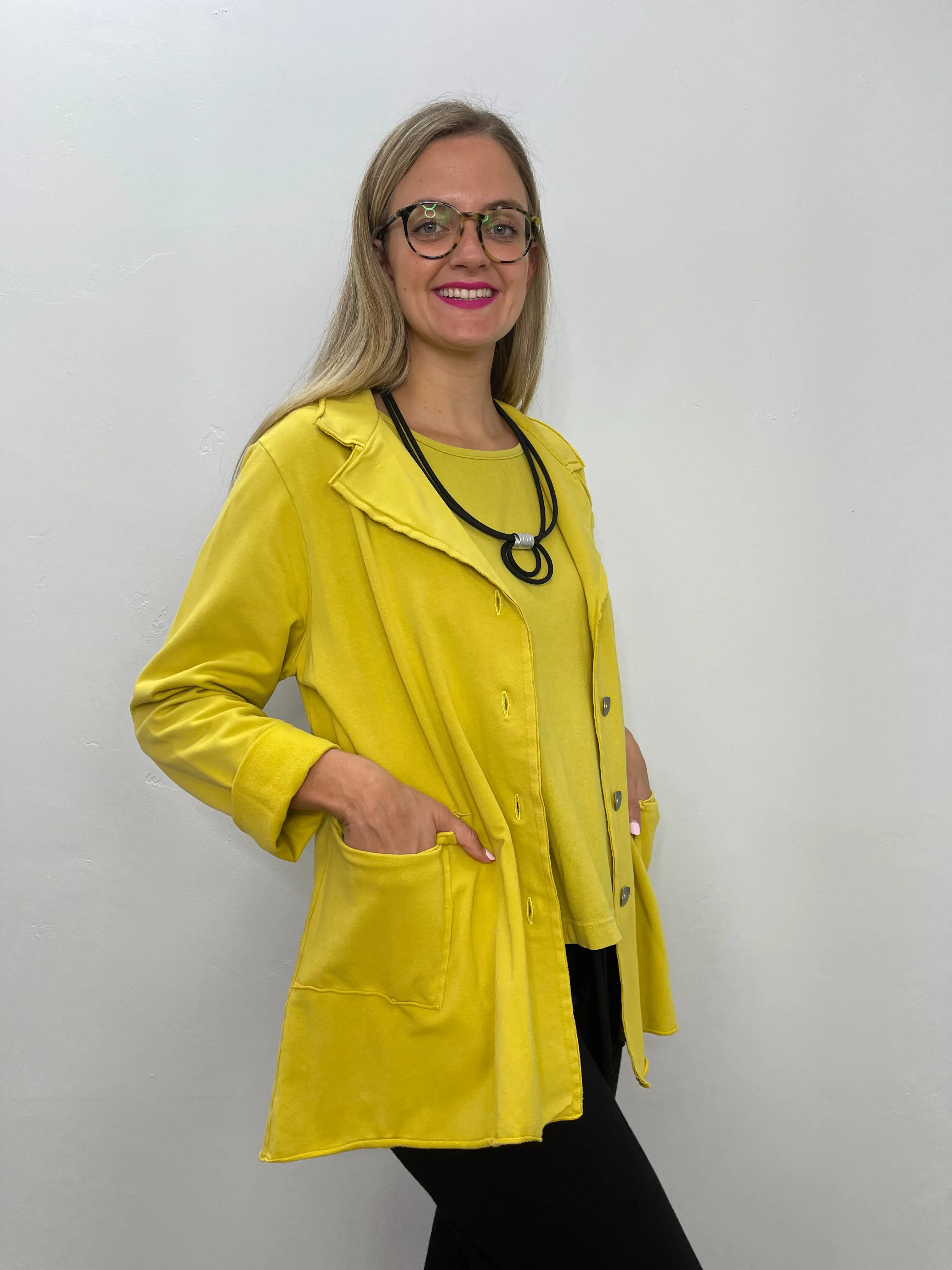 Canary Yellow Long Sleeve Blazer