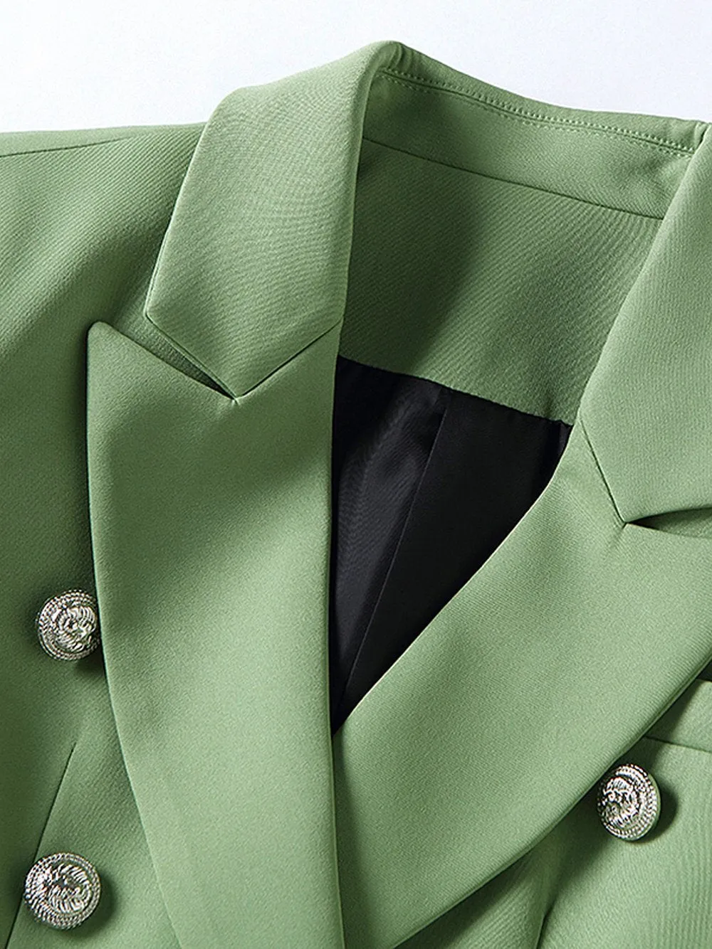 Cotton-Blend Double-Breasted Blazer