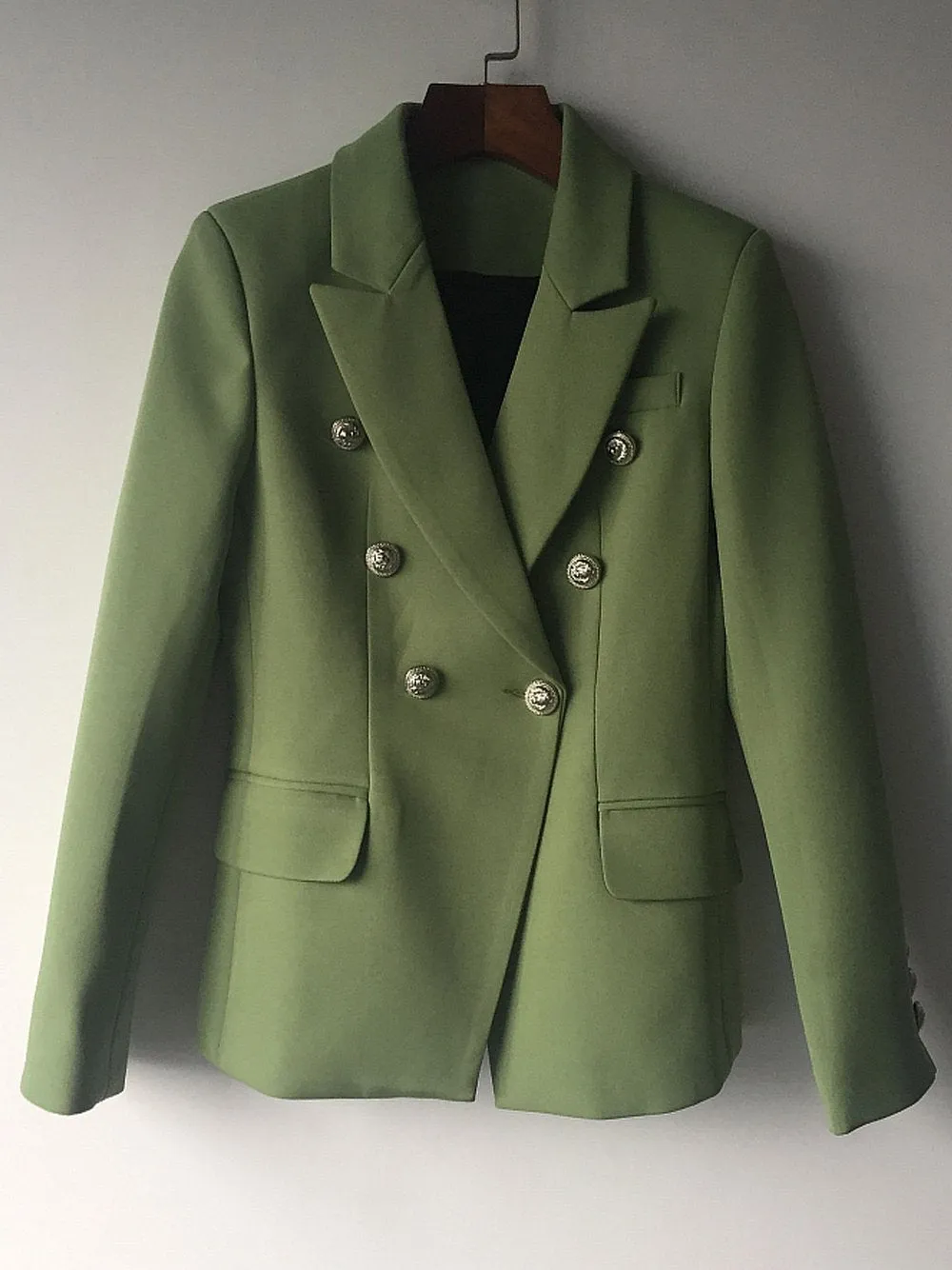 Cotton-Blend Double-Breasted Blazer