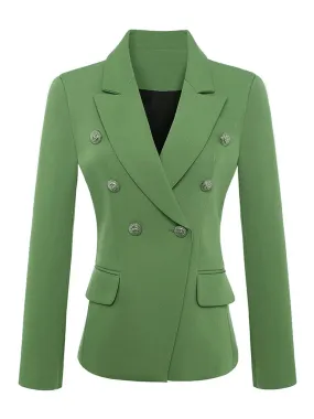 Cotton-Blend Double-Breasted Blazer
