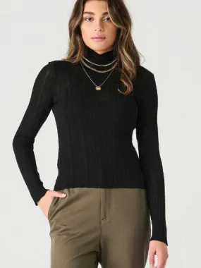 Dex Mock Neck Ribbed Top