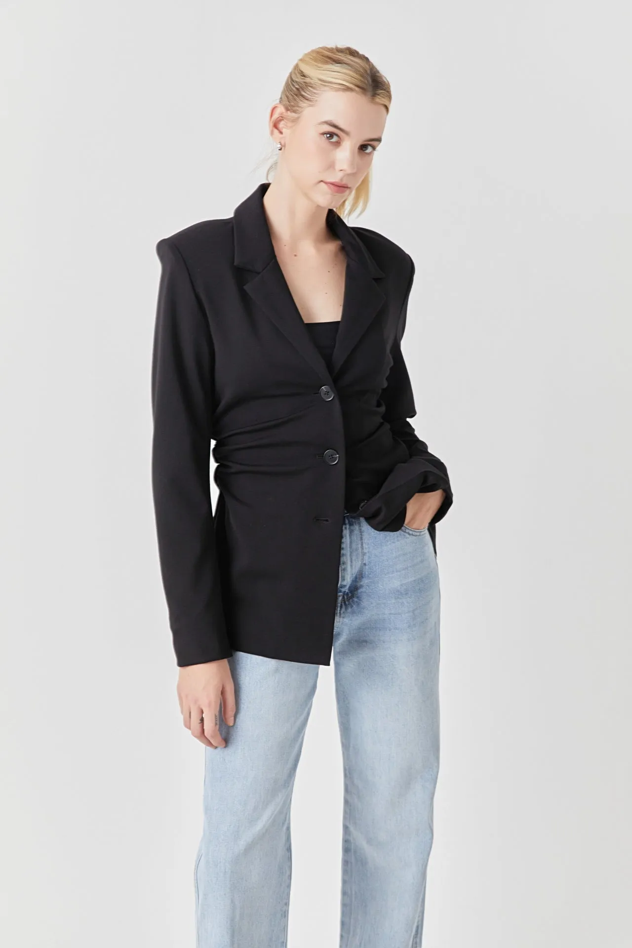 Grey Lab - Ruched Blazer