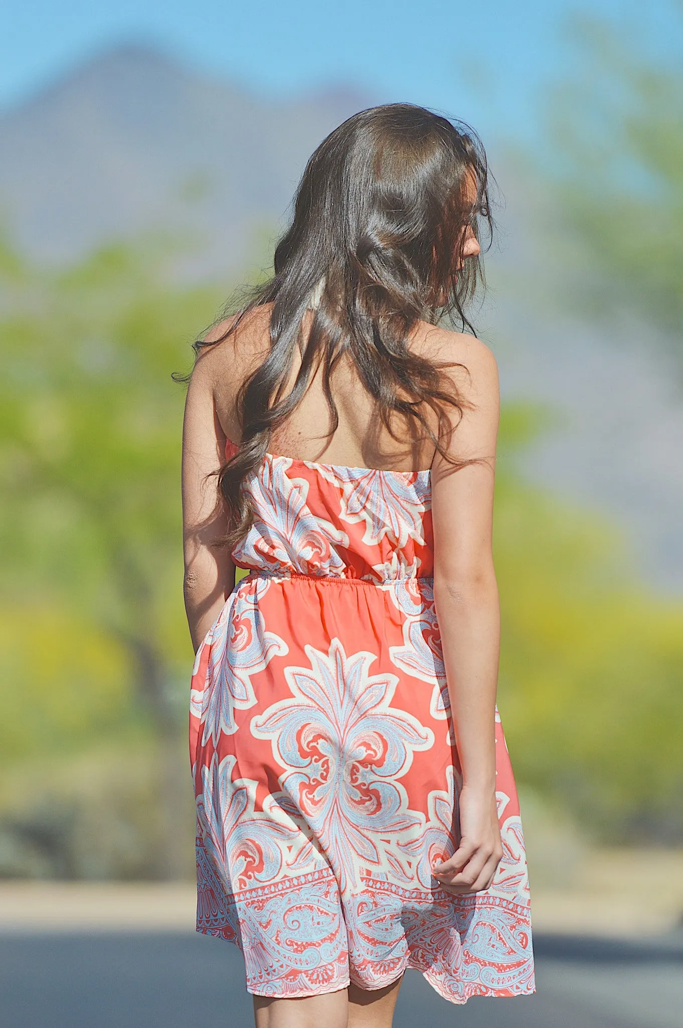 Have A  Little Faith In Me Dress - Coral