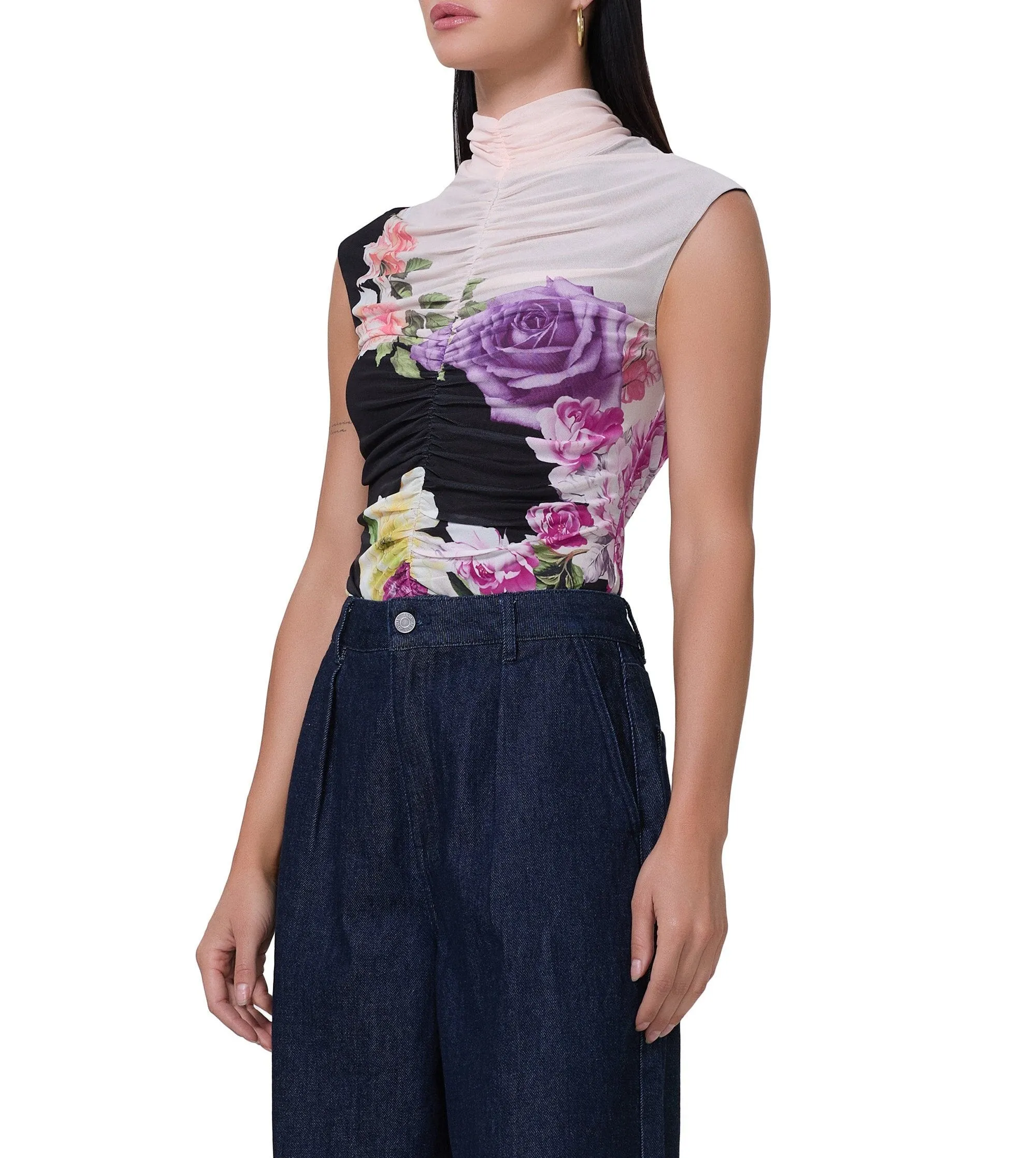 Jolie Top - Colorblock Floral