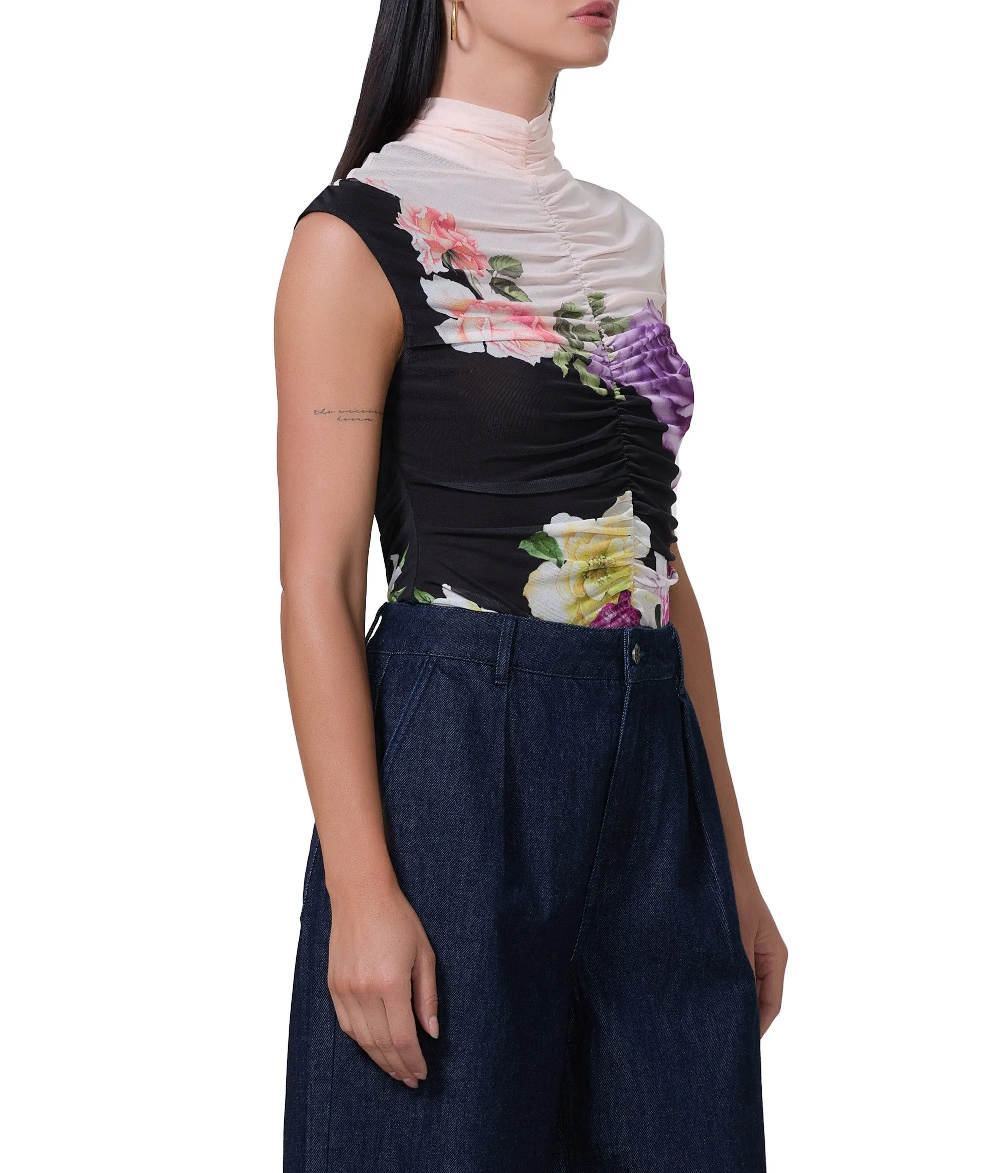 Jolie Top - Colorblock Floral