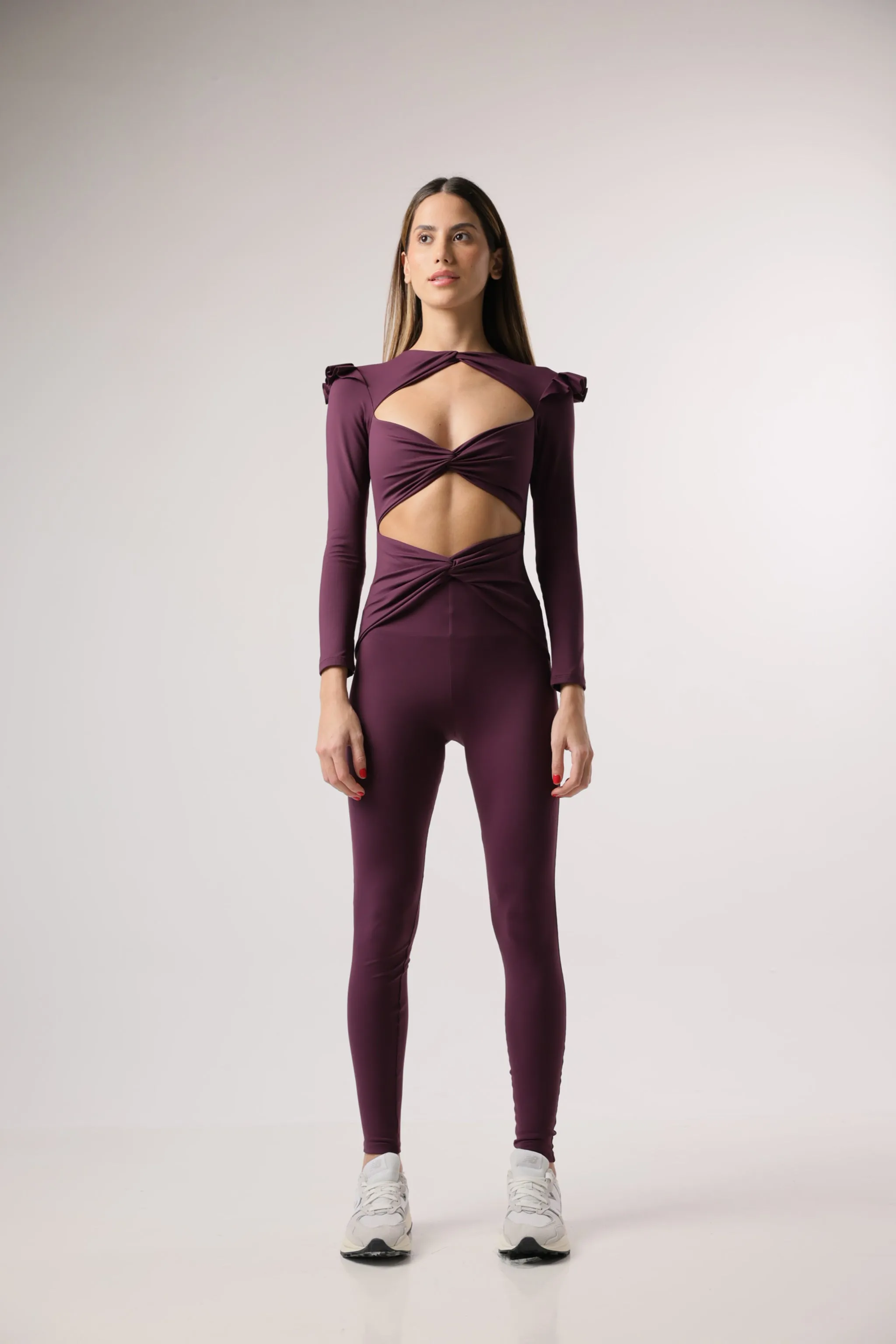 Lauren Ruffle Long Sleeve Suit Fig