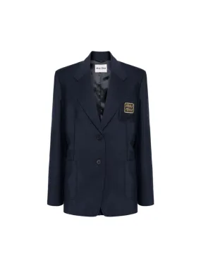 Logo-Embroidered Blazer