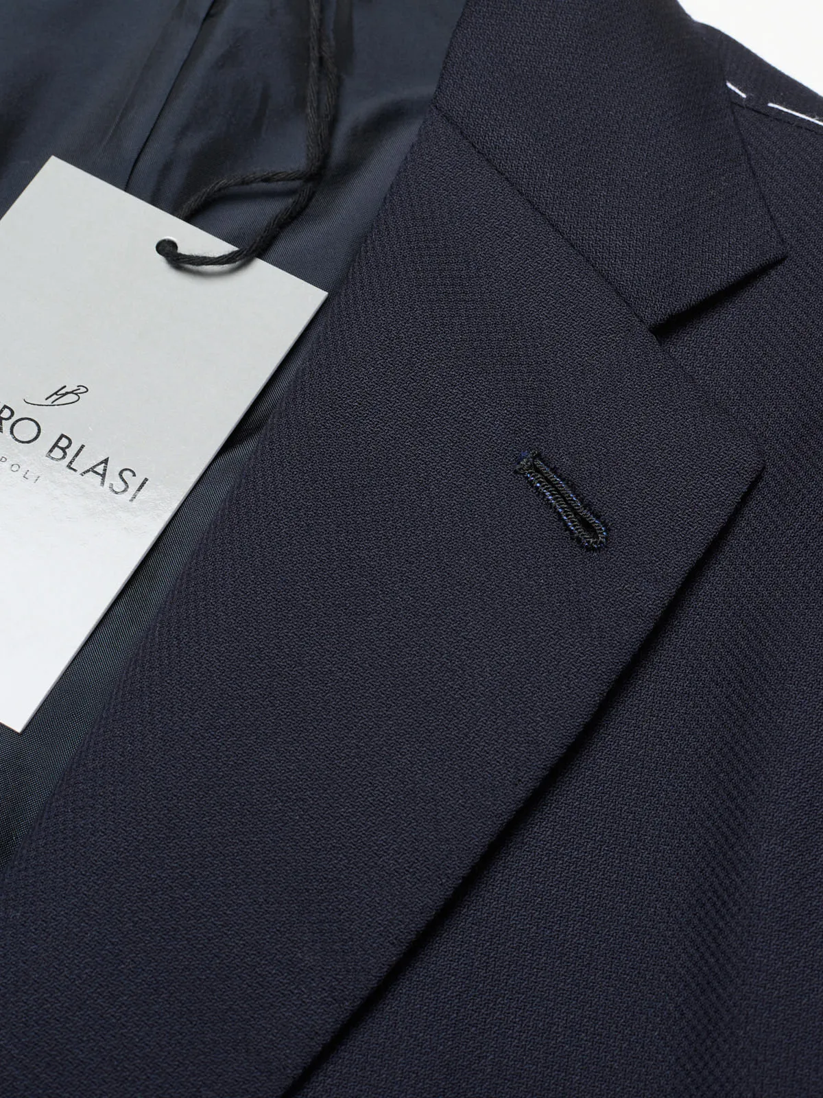 MAURO BLASI Napoli Handmade Blue Super 120's Jacket Blazer EU 50 NEW US 40