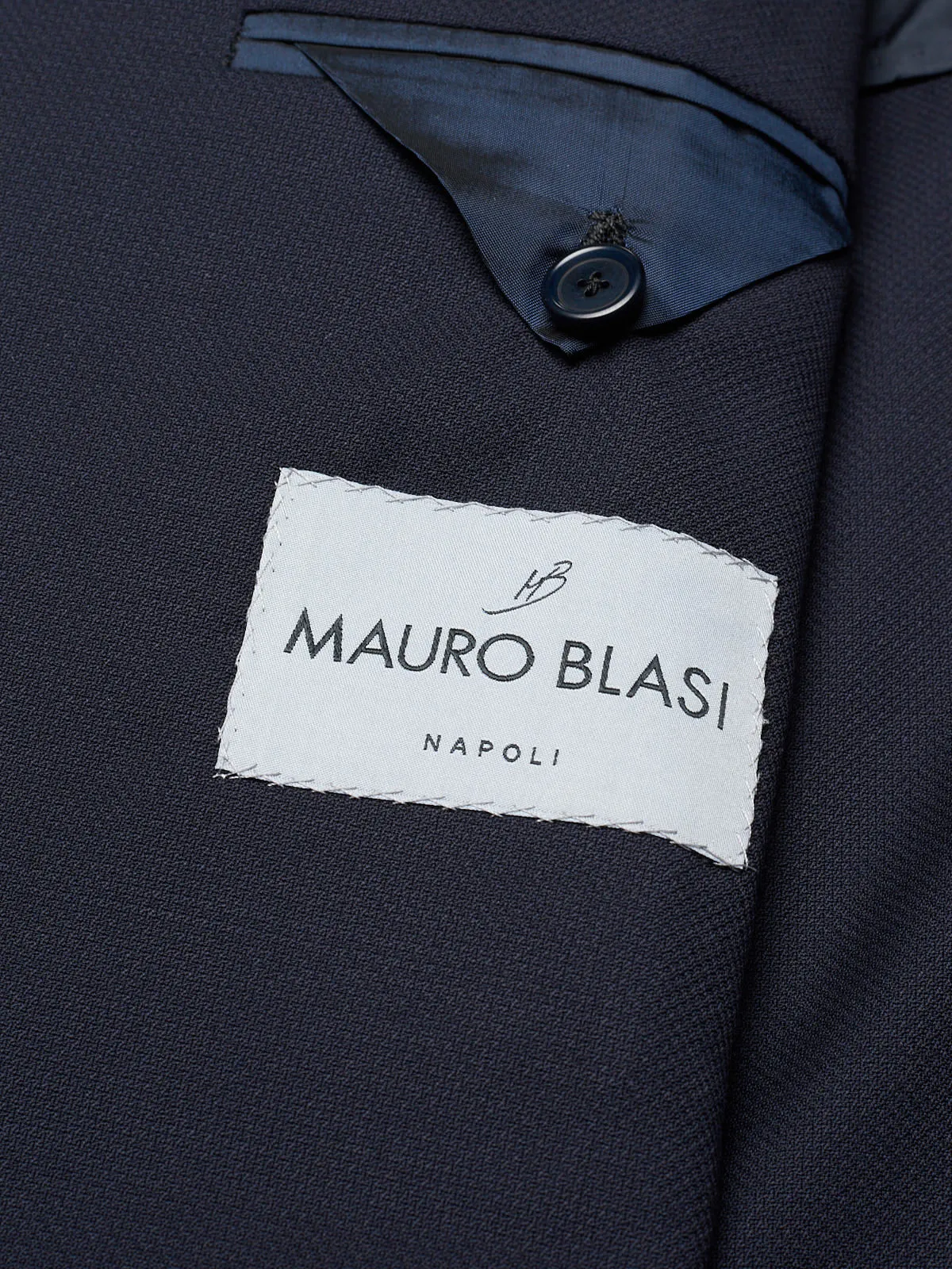 MAURO BLASI Napoli Handmade Blue Super 120's Jacket Blazer EU 50 NEW US 40