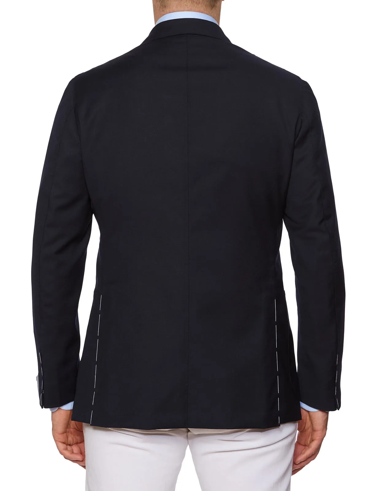 MAURO BLASI Napoli Handmade Blue Super 120's Jacket Blazer EU 50 NEW US 40