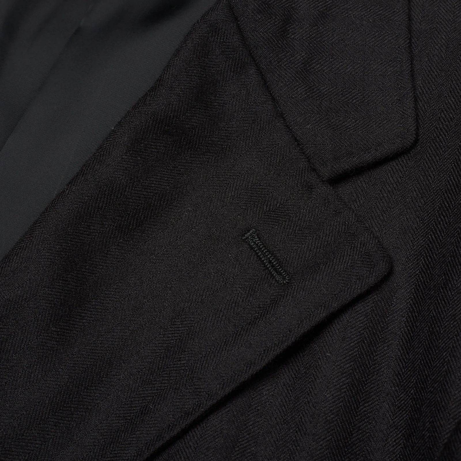 VANUCCI Milano Handmade Black Cashmere-Silk Blazer Jacket EU 50 NEW US 40