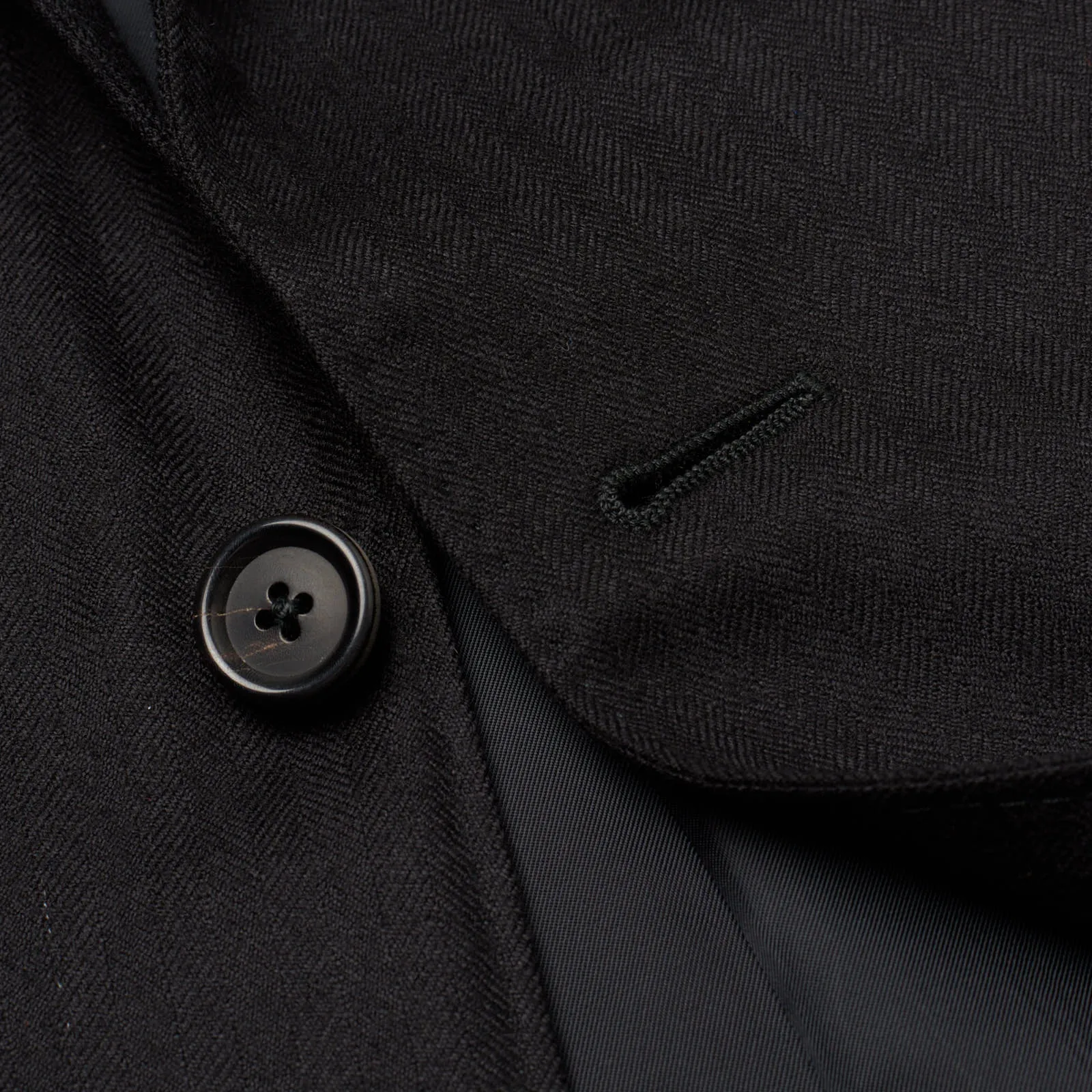 VANUCCI Milano Handmade Black Cashmere-Silk Blazer Jacket EU 50 NEW US 40
