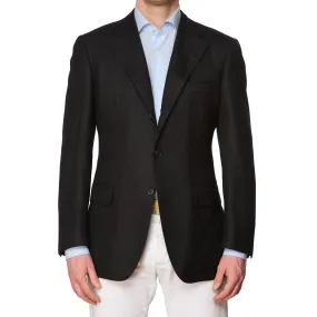 VANUCCI Milano Handmade Black Cashmere-Silk Blazer Jacket EU 50 NEW US 40